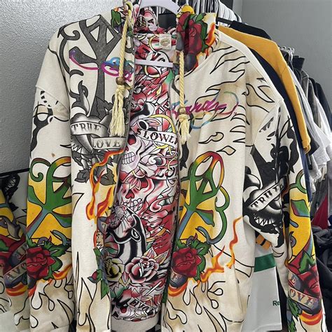 Vintage Ed hardy jacket by Christian Audigier One... - Depop