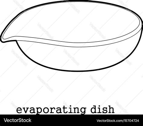 Evaporating dish icon outline Royalty Free Vector Image