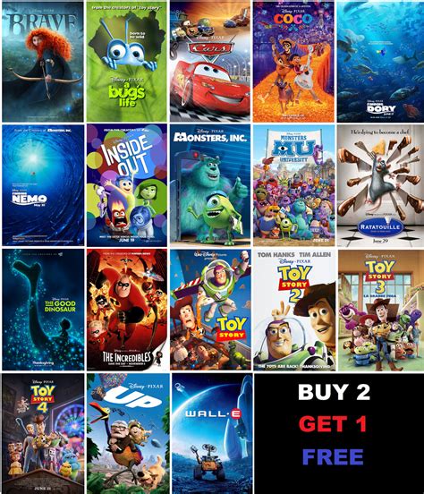 Disney Pixar Movie Posters