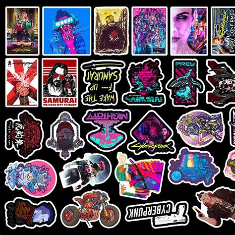 50pcs Cyberpunk 2077 stickers Ver 3.0 pc/ps4/Xbox | Etsy