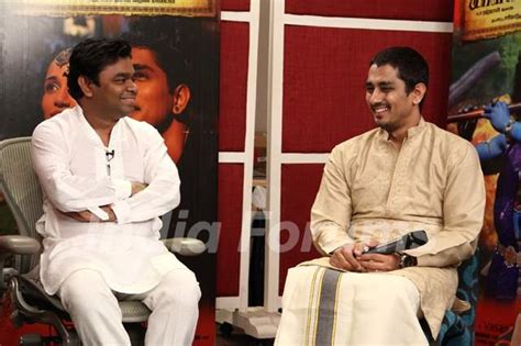 A.R. Rahman and Siddharth share a laugh at the Music Launch of Kaaviya ...