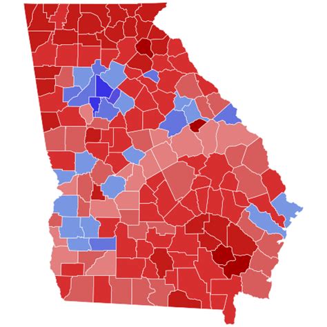 File:2022 Georgia gubernatorial election results map by county.svg ...