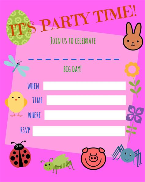 Cute and Easy DIY Birthday Invitations for Girls