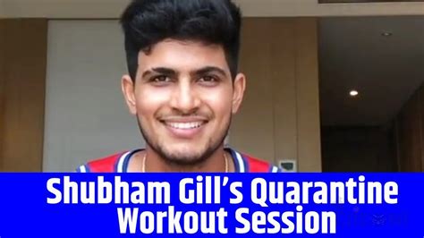 Shubman Gill's Quarantine Workout Session | Cricowl - YouTube