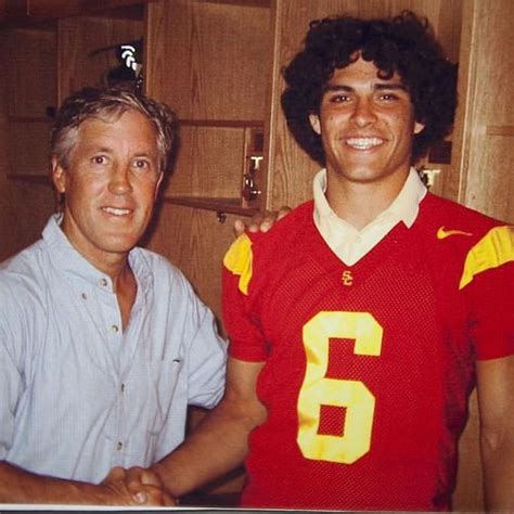 Mark Sanchez with USC coach Pete Carroll. I know Mark from his high ...