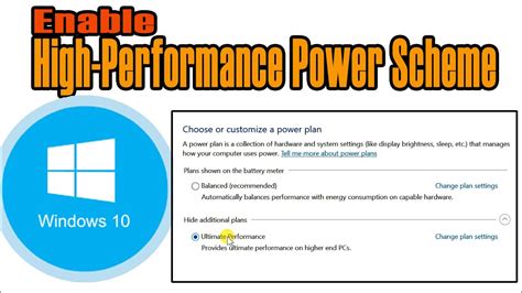 How to Enable the Ultimate Performance Power Plan on Windows 10 in a Laptop - YouTube