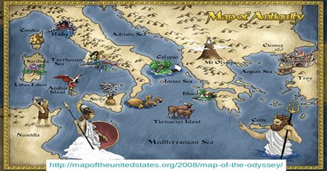 Maps of Odysseus' Journey