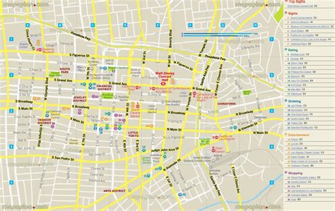 Los Angeles Tourist Map Printable | Printable Maps