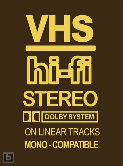 'VHS hifi stereo' label recreation by Logocryo