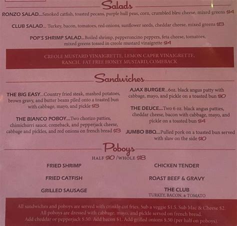 Ajax Diner Menu, Oxford, MS