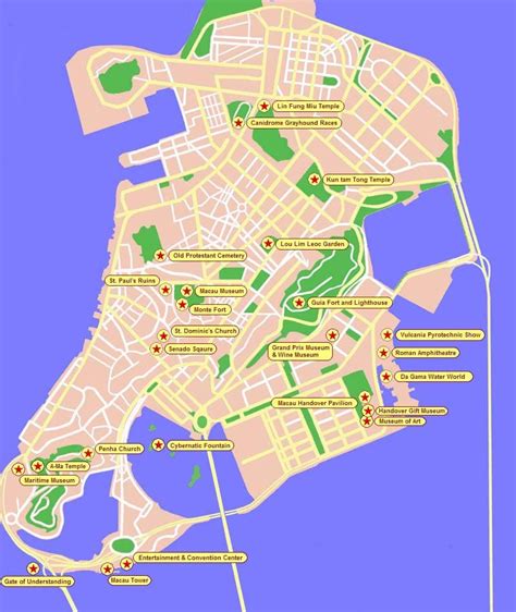 Macau travel map 2010-2011| Printable Macau tourist maps