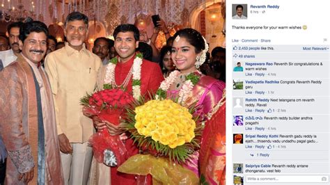 Revanth Reddy Attends Daughter’s Engagement, Posts on Facebook! - The Quint