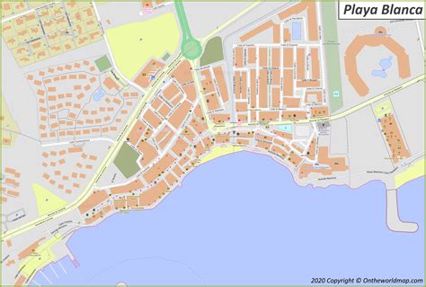 Playa Blanca Map | Spain | Maps of Playa Blanca