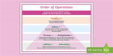 👉 KS2 BIDMAS Order of Operations Poster (teacher made)