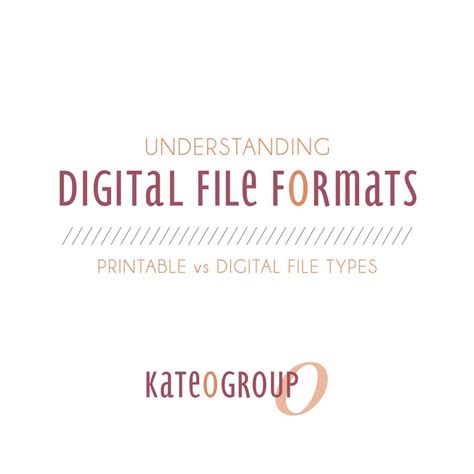 Understanding Digital File Formats | Business Basics | Business basics, Understanding, Digital files