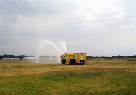 Fire Truck Spraying Water Free Stock Photo - Public Domain Pictures