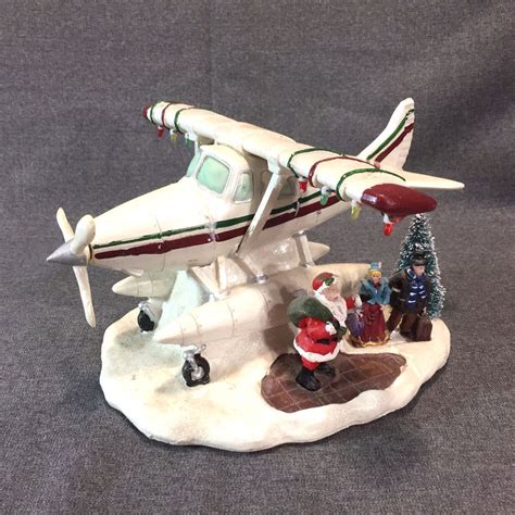 Christmas Airplane Working Lights and Propeller Santa Travelers Battery Operated | Christmas ...