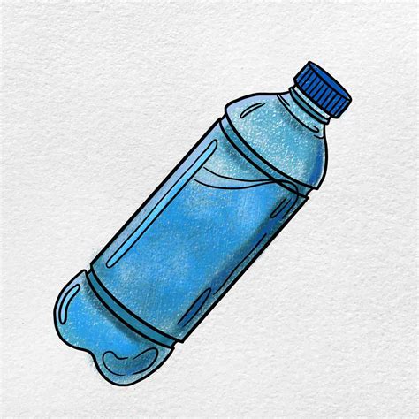 How to Draw a Water Bottle - HelloArtsy