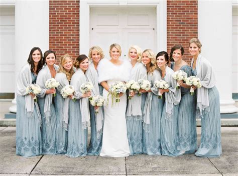 7 Bridal Parties That Looked SO Glamorous in Their Winter Wedding Wear