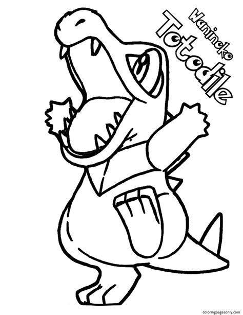 Totodile Pokemon Coloring Page Coloring Pages 4 U Col - vrogue.co