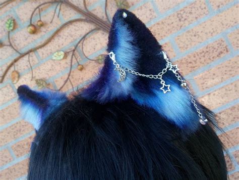 Dog ears and tail set,Furry animal ears,Wolf cosplay costume，Realistic wolf ears and tail set ...