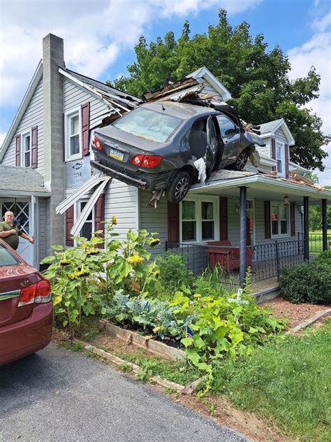 Vehicle crashes into 2nd story of Pa. home: ‘There’s a car on your roof’ - pennlive.com