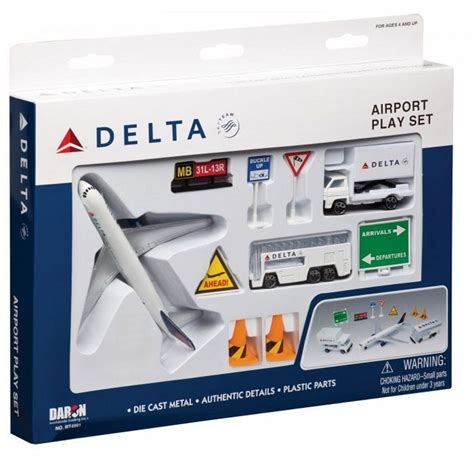 Delta Airlines Playset, White - Daron RT4991 - Diecast Model Toy Car ...