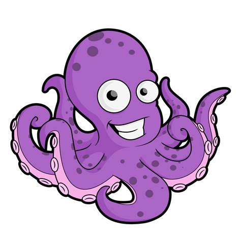 Free Cartoon Octopus Clip Art Vector - Jamie Sale