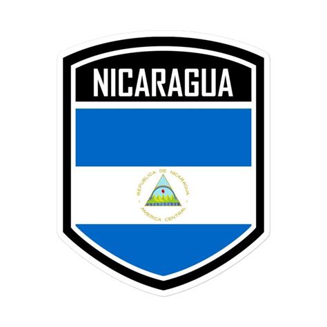 Nicaragua Flag Emblem Stickers Show Your National Pride With Durable ...