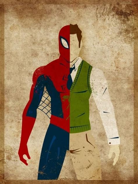 Superheroes’ Split Personalities | Gray Donkey | Superhero prints, Superhero poster, Character art