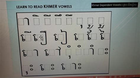 Khmer vowels - YouTube