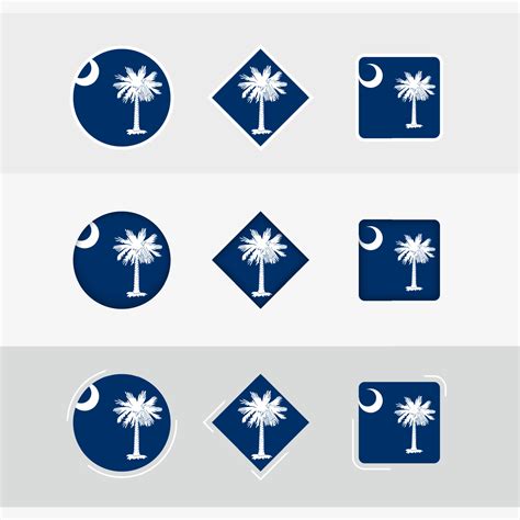 South Carolina flag icons set, vector flag of South Carolina. 22969871 ...