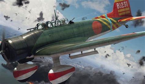 Aichi D3A1 'Val', Pearl Harbor attack, December 7, 1941. Digital art by ...