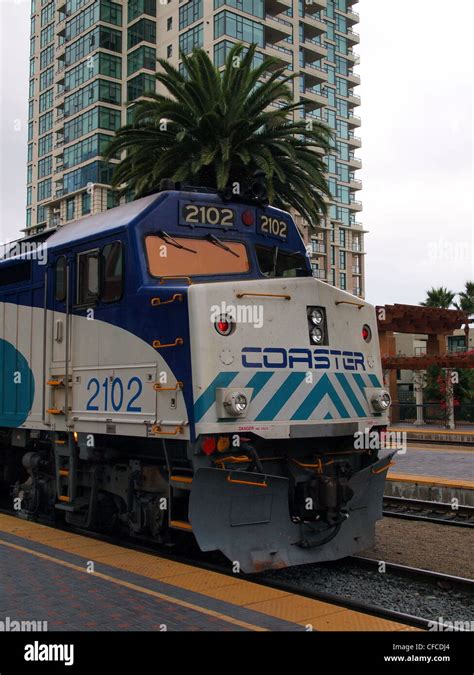 Train at Santa Fe station depot, San Diego, California, USA Stock Photo ...