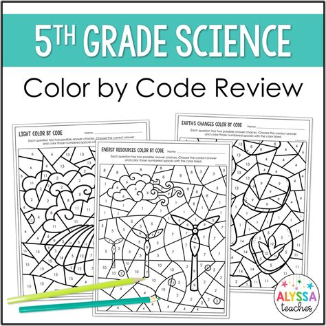 Virginia 5th Grade Science Color by Number Activities