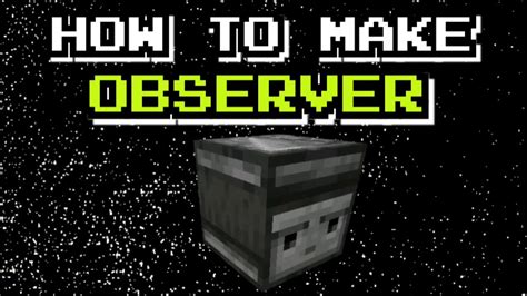 How To Use Observer In Minecraft - If you don't have an observer in ...