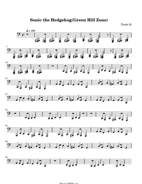 Sonic Green Hill Zone Easy Piano Sheet Music