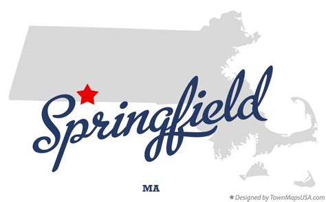 Map of Springfield, MA, Massachusetts