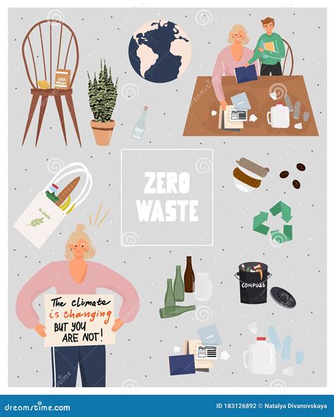 E-Waste Poster Container, Vector Illustration | CartoonDealer.com ...