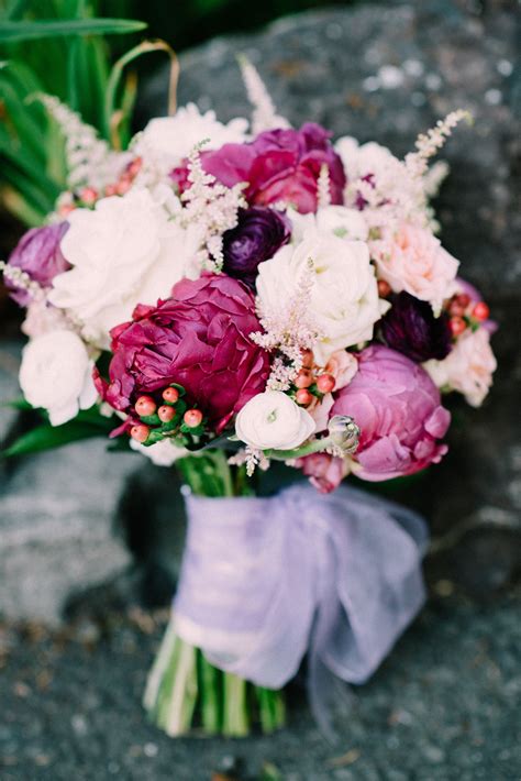 Peonies, roses, etc. | Purple bridal bouquet, Bridal bouquet, Rose