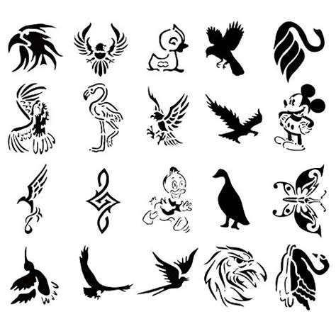 Bird Tattoo Stencil