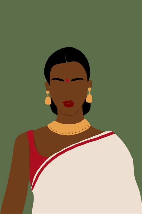 Traditional Indian Woman Art | Modern indian art, Illustration art girl, Indian illustration