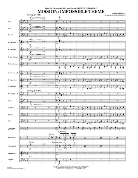 Murtha - Mission: Impossible Theme sheet music (complete collection ...