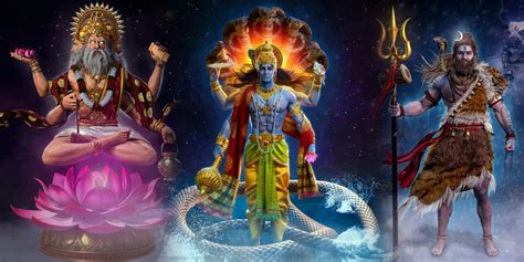 The concept of Trimurti - Brahma, Vishnu, and Shiva. - Divine Sansar