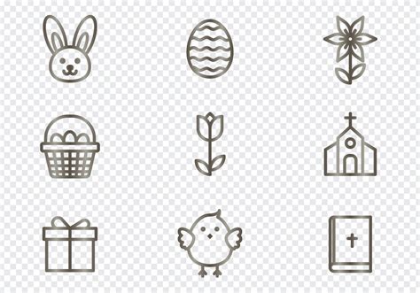 Easter Icons 148699 Vector Art at Vecteezy