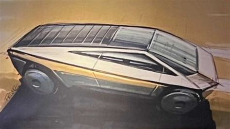 Two-door Tesla Cybertruck design sketch spotted at Petersen Museum