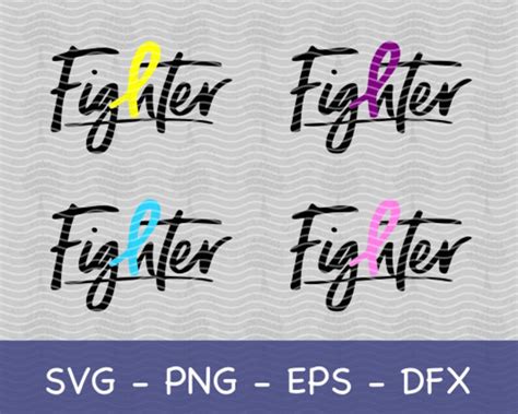 Cancer Fighter SVG Cancer Awareness Ribbon SVG Fighter | Etsy