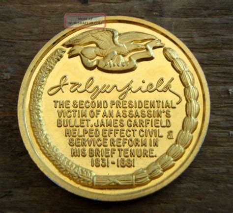 Wittnauer Presidential Commemorative Coin, 24k On. 925, James A. Garfield