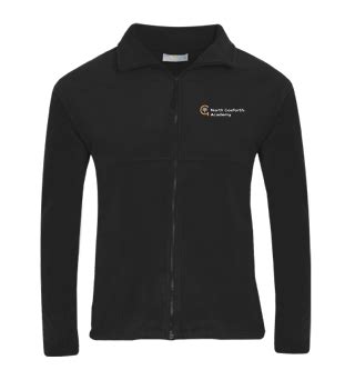 North Gosforth Academy Outdoor Black Fleece Jacket with Logo (Compulsory All Years) : Michael ...