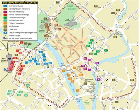 Tourist Map Of York City